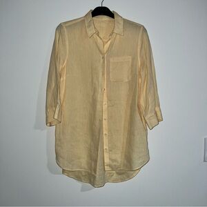 100% linen button down